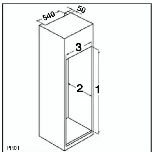 Juno Electrolux JUF94120 - Dimensions of housing - 2
