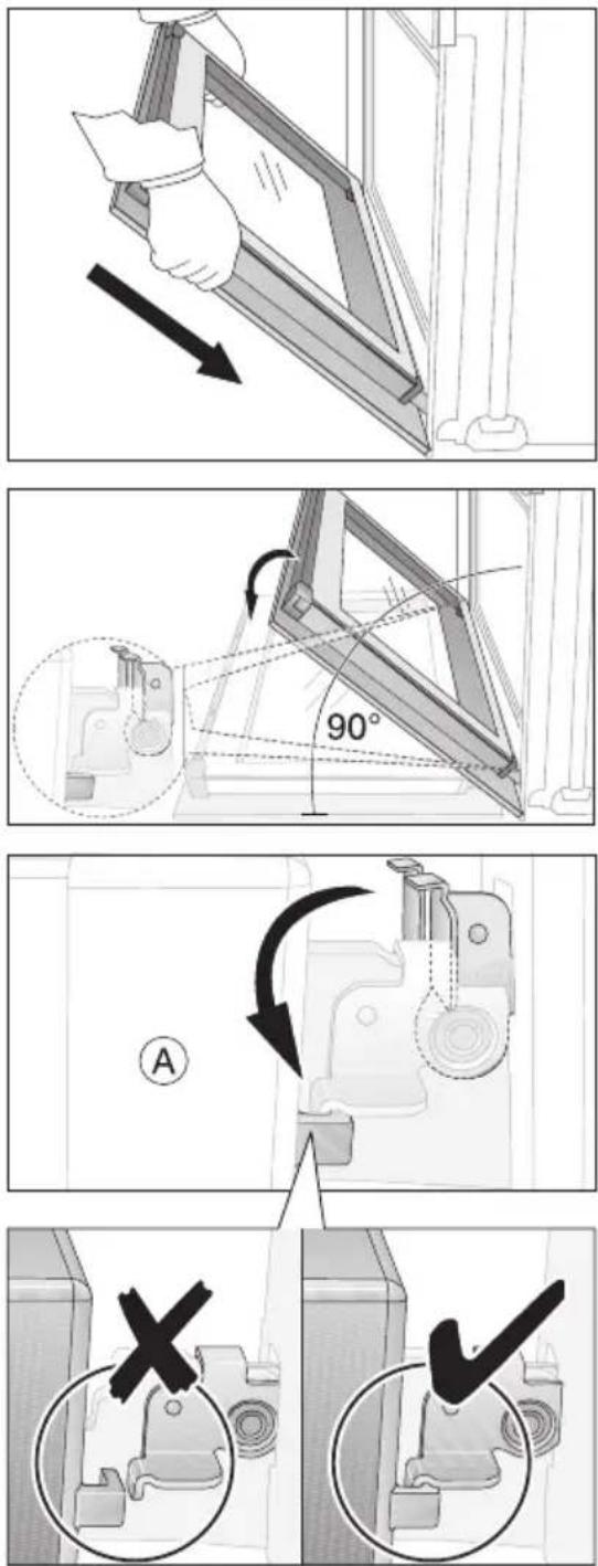 Juno Electrolux JTH45302E - Backofen-Tür einhängen - 1