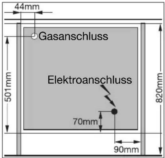 Juno Electrolux JTH34001W - Gasanschluss - 2