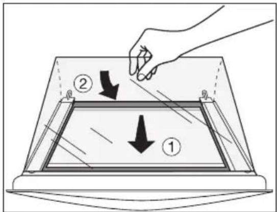 Juno Electrolux JTH34001B - Oberes Türglas einsetzen - 1