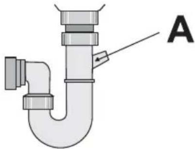 Juno Electrolux JSI66054X - Anschluss des Ablaufschlauchs - 2