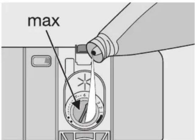 Juno Electrolux JSI54032X - Einfüllen von Klarspülmittel - 2