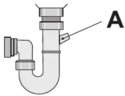 Juno Electrolux JSI54032X - Anschluss des Ablaufschlauchs - 2