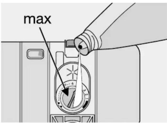 Juno Electrolux JSI36012W - Einfüllen von Klarspülmittel - 2
