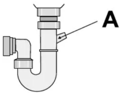 Juno Electrolux JSI34013W - Anschluss des Ablaufschlauchs - 2