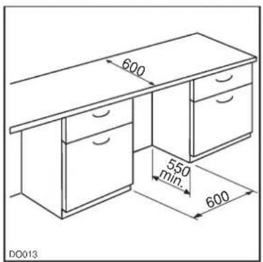 Juno Electrolux JRU44601 - Dimensions of the recess - 1
