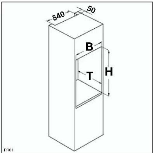 Juno Electrolux JRG90885 - Dimensions of housing - 1