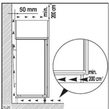 Juno Electrolux JRG90101 - Aufstellung - 1