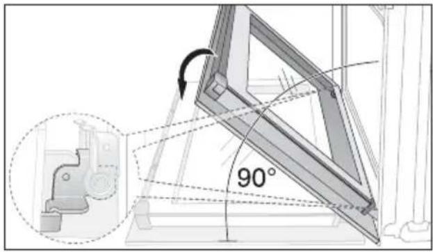 Juno Electrolux JON53000W - Backofen-Tür aushängen - 2