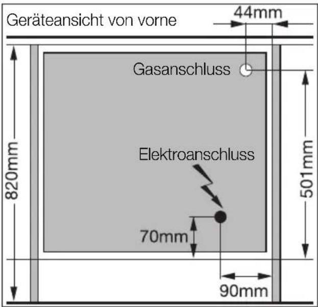 Juno Electrolux JOG10000X - Gasanschluss - 2