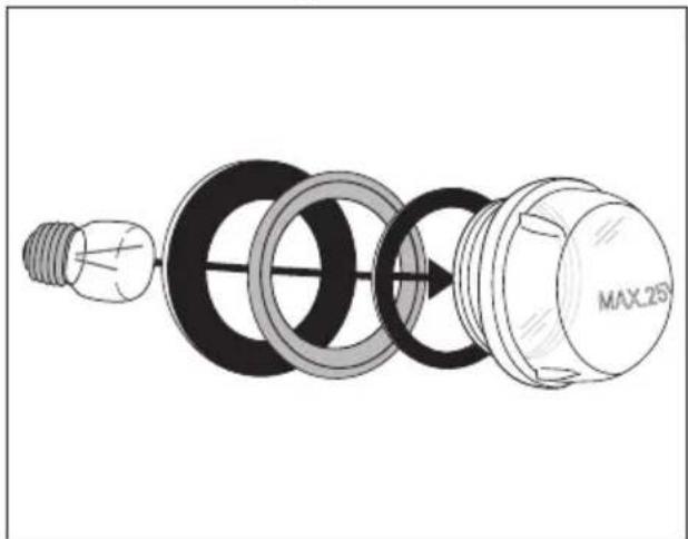 Juno Electrolux JOB98000 - Hintere Backofenlampe austauschen/Glasabdeckung reinigen - 2