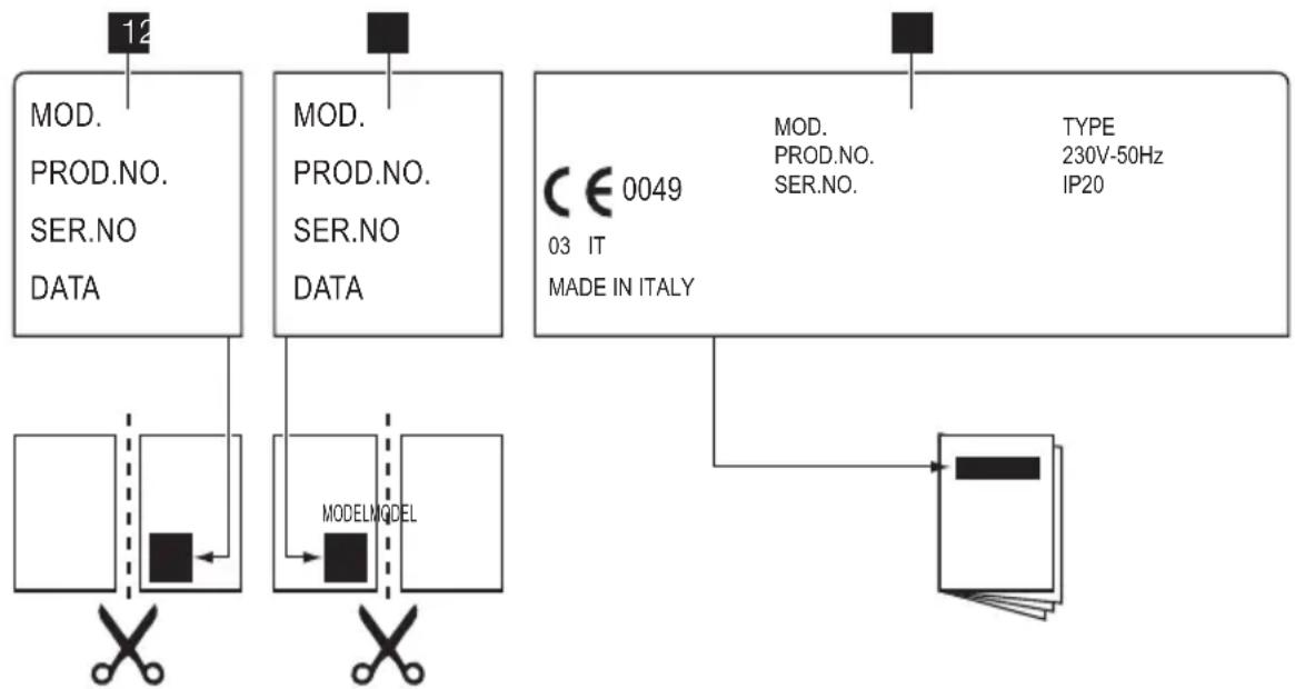 Juno Electrolux JHG6839X - IM ZUBEHÖRBEUTEL MITGELIEFERTE AUFKLEBER - 1