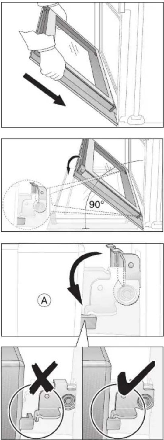 Juno Electrolux JGH31002E - Backofen-Tür einhängen - 1