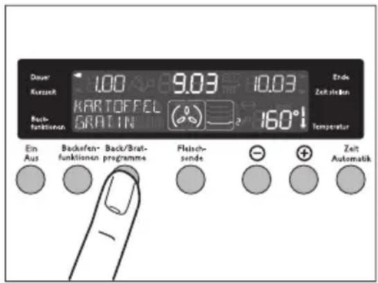 Juno Electrolux JEH66601 - Back-/Bratprogramm auswählen - 1