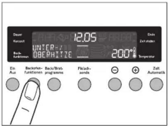 Juno Electrolux JEH65901A - Backofen-Funktion einschalten - 1