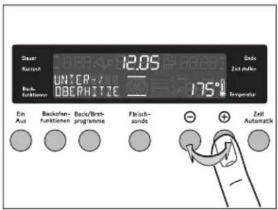 Juno Electrolux JEH65901A - Backofentemperatur ändern - 1