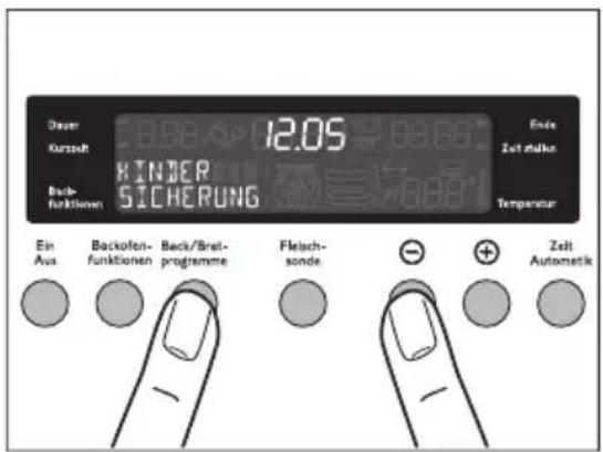 Juno Electrolux JEB98601E - Kindersicherung einschalten - 1