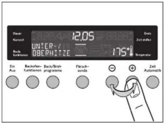 Juno Electrolux JEB98601E - Backofentemperatur ändern - 1