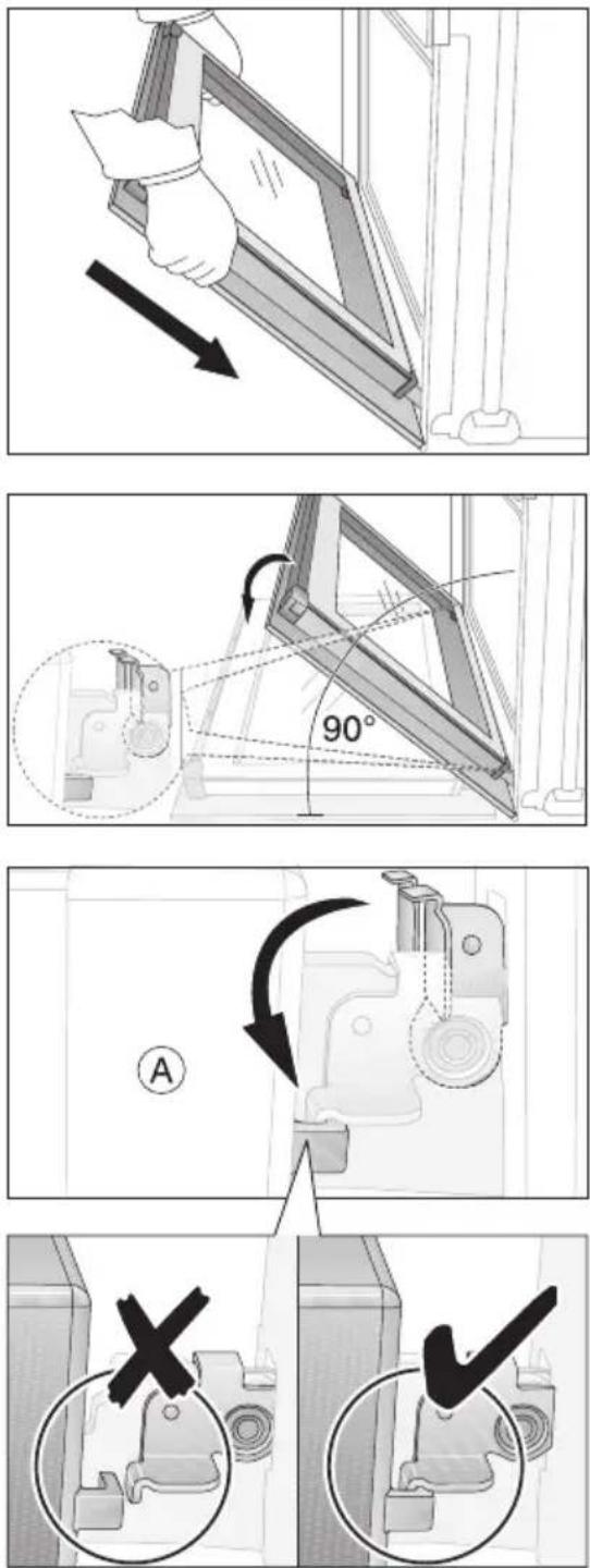 Juno Electrolux JEB65901E - Backofen-Tür einhängen - 1