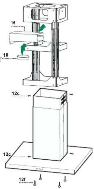 Juno Electrolux JDI5571AS - Flue assembly - Mounting the hood body - 1