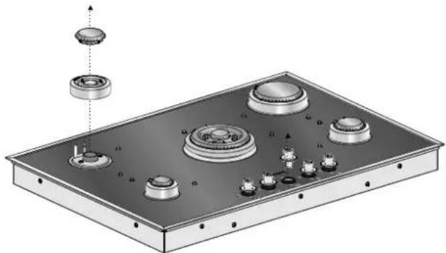 SMEG PX7502DE - Entfernen des Oberteils des Kochfelds - 1