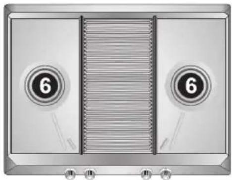 SMEG SR975XGHD - Anordnung der Brenneraufdem Kochfeld - 5