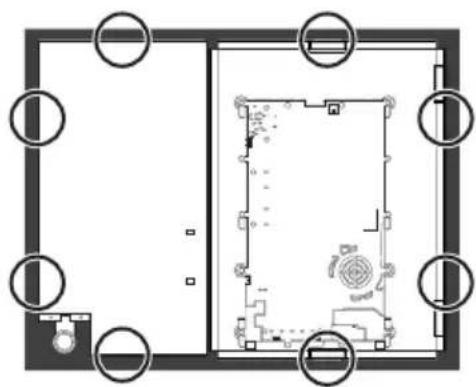 SMEG PM3912WLDDE - Position der Aussparung für die Klemmen - 1