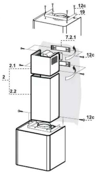 SMEG KQR45NE - Unterer Kaminteil - 1