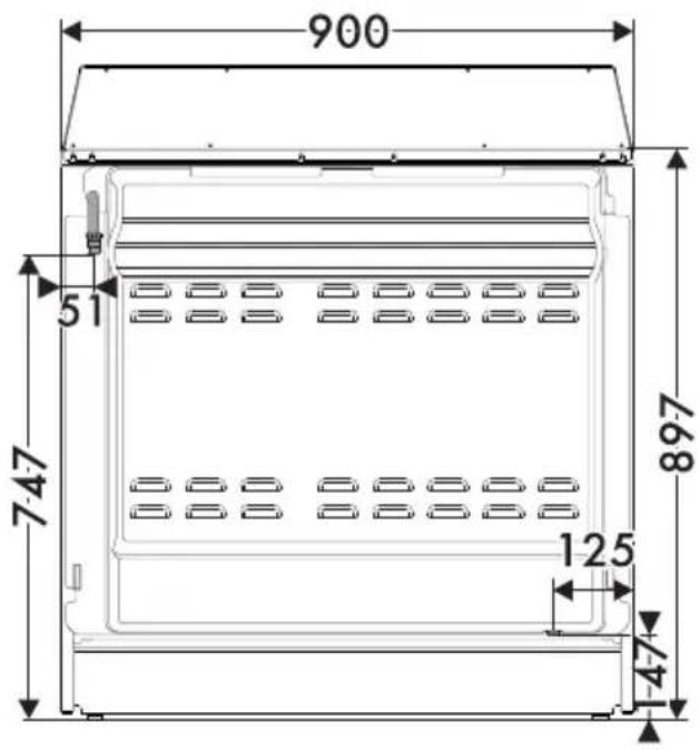SMEG TR90PD9 - Abmessungen des Gerätes - 1