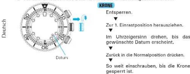 SEIKO Premier SSC597P2 - EINSTELLEN DES DATUMS - 1