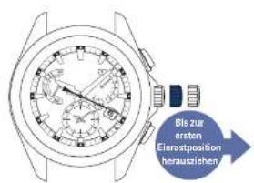 SEIKO Astron SSE107J1 - Krone bis zur ersten Einrastposition herausziehen - 1