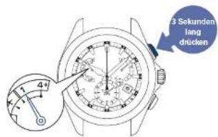 SEIKO Astron SSE107J1 - Betätigen Sie den Drücker A für 3 Sekunden und lassen Sie ihn los, wenn der Sekundenzeiger auf die 0-Sekunden-Position rückt - 1
