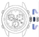 SEIKO Astron SSE005J1 - Drehen Sie die Krone und stellen Sie den Stoppuhr 1/5 Sekundenzeiger auf die Zeitzone des Zielortes - 1