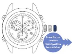 SEIKO Astron SSE005J1 - Krone bis zur zweiten Einrastposition herausziehen. - 1
