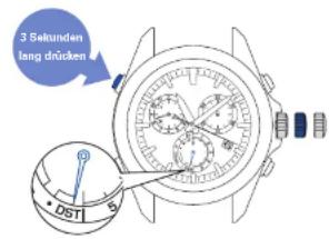 SEIKO Astron SSE005J1 - Betätigen Sie den Drücker C innerhalb von 5 Sekunden nach der Ausführung von und halten Sie ihn 3 Sekunden lang gedrückt - 1