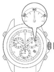 SEIKO Astron SSE005J1 - Krone drehen, um den Minutenzeiger der Stoppuhr auf die „0-Minuten-Position“ zu stellen. - 1