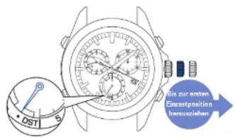 SEIKO Astron SSE005J1 - Krone bis zur ersten Einrastposition herausziehen - 1
