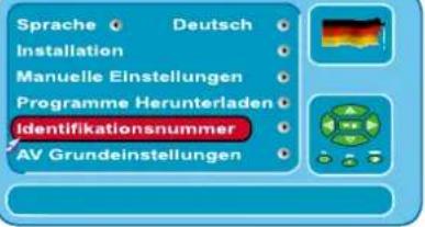 Sprache Deutsch Installation Manuelle Einstellungen Programme Herunterladen Identifikationsnummer AV Grundeinstellungen