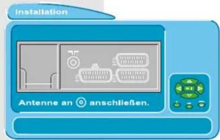 installation Antenne an anschließen.