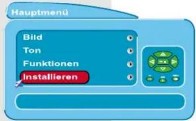 Hauptmenü Bild Ton Funktionen Installieren