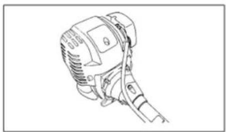 MAKITA EM4340L - Das Verlegen des Gaszugs wird in der Abbildung dargestellt. - 1