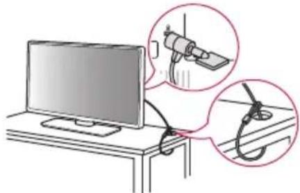 LG 55LV761H - Verwendung des Kensington-Sicherheitssystems - 1