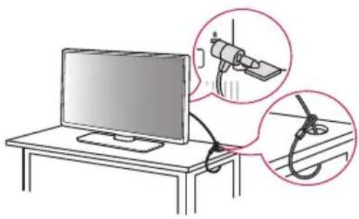 LG 49LU341H - Verwendung des Kensington-Sicherheitssystems - 1