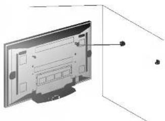 LG 42PX4DVA - Sichern des TV-Gerätes mit zusätzlichen Wand-Befestigungswinkeln gegen unbeabsichtigtes Umkippen - 1