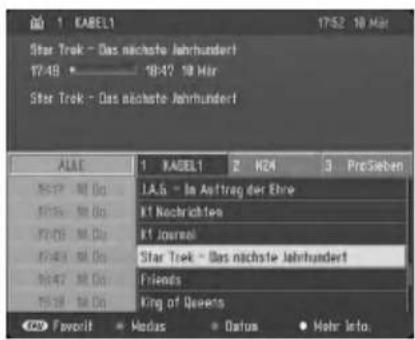LG 42PX4DVA - EPG (Electronic Programme Guide) (Nur im digitalen Modus) - 1