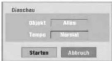 Diaschau Objekt Alles Tempe Normal Starten Abbruch