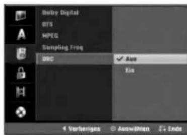 Binary Digital GTS MPEG Sampling Freq Auto Ein Verheriges Auswählen Ende