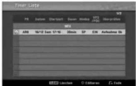 LG RC197H - Überprüfen der Einzelheiten der Timer-Aufnahme - 1