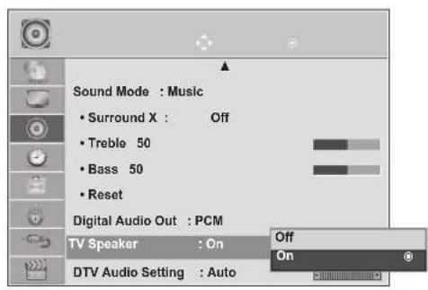 LG M2280D-PR - TV SPEAKERS ON / OFF SETUP - 2