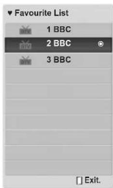 LG M2280D-PR - ■ Displaying the favourite programme list - 1
